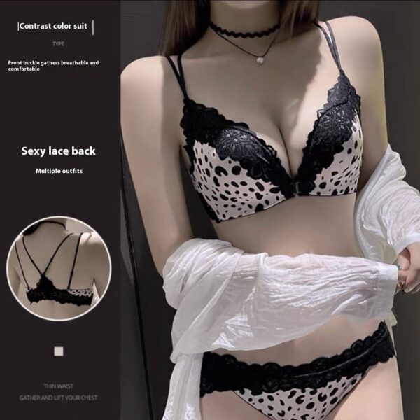 💞LaceBloom Front-Buckle White Bra – Comfort Meets Elegance - Image 2