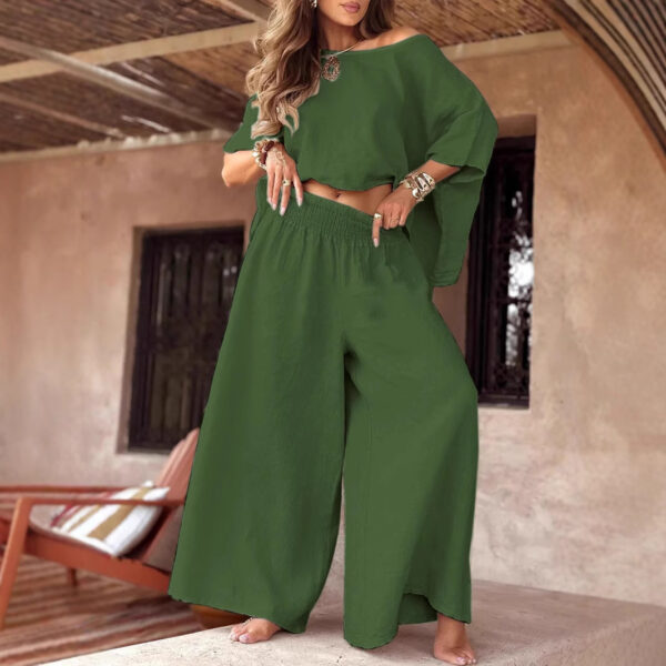 🏷️Breeze Set – Women's Off-Shoulder Summer Loungewear Co-Ord - Image 8