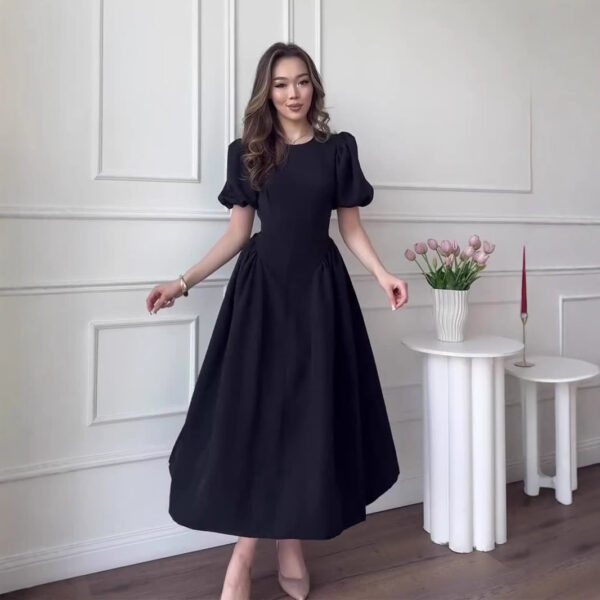 💙 Grace in Every Step – The Soft Elegance Puff Sleeve Maxi Dress Slip into timeless style — and let confidence flow with every step. - Image 2