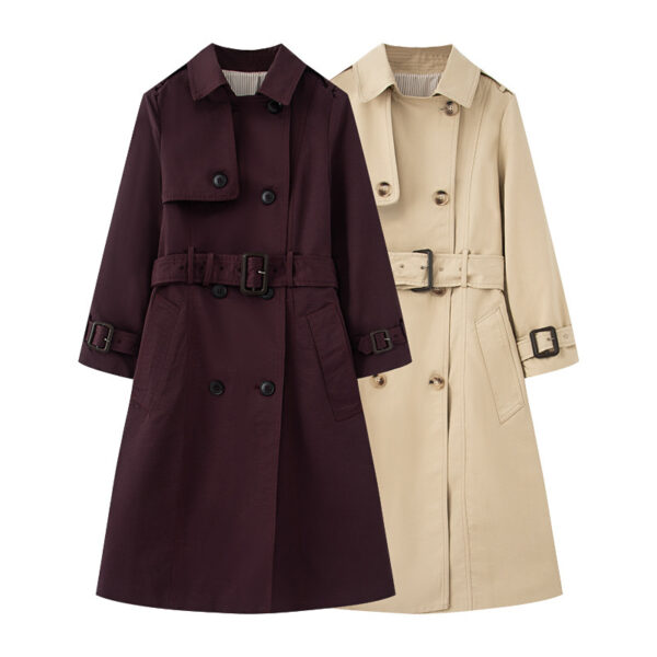 📣TimelessGrace Belted Trench Coat – Classic Elegance Reimagined