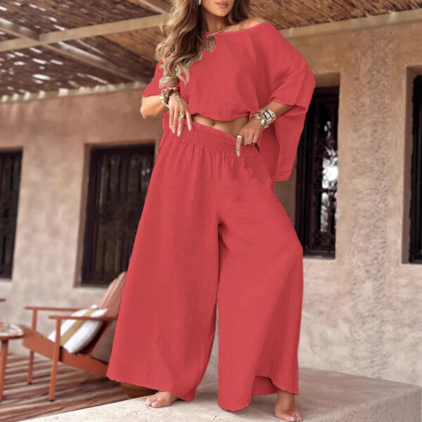 🏷️Breeze Set – Women's Off-Shoulder Summer Loungewear Co-Ord - Image 10