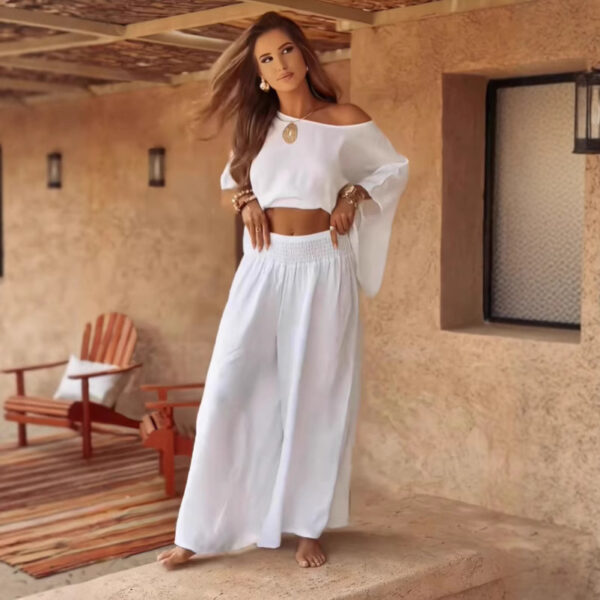 🏷️Breeze Set – Women's Off-Shoulder Summer Loungewear Co-Ord - Image 5