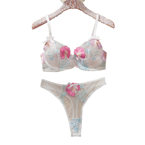 💗Blooming Desire – Sheer Embroidered Floral Lingerie Set - Image 4