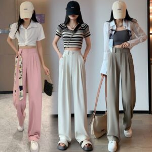 👖Wide-leg high-waist trousers . Comfortable, stylish, and ideal for streetwear or effortless everyday looks
