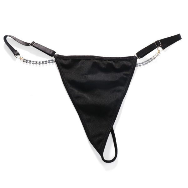 💖Pink/ Desire – Crystal Heart Crotchless G-String - Image 2