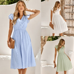 ✨BreezeBloom™ Flutter Sleeve Midi Dress – Light Elegance for Every Day