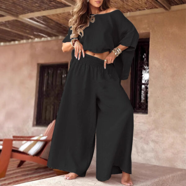 🏷️Breeze Set – Women's Off-Shoulder Summer Loungewear Co-Ord - Image 3