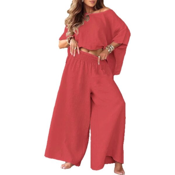 🏷️Breeze Set – Women's Off-Shoulder Summer Loungewear Co-Ord - Image 7