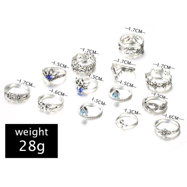 💍Boho Royalty 13-Piece Silver Ring Set - Image 5